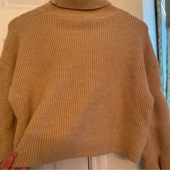 Oak + Fort knit sweater size small oatmeal tan euc - Picture 7 of 8